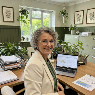 Bookkeeper working at office