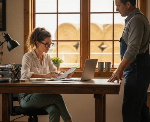 Bookkeeper meeting at office
